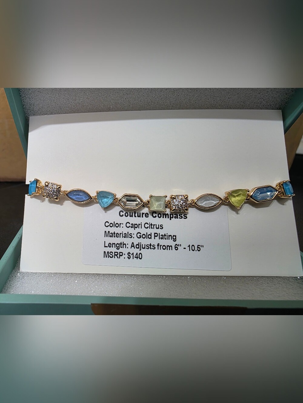 Couture Compass Capri Citrus Gold-Plated Jewel Candy Bracelet